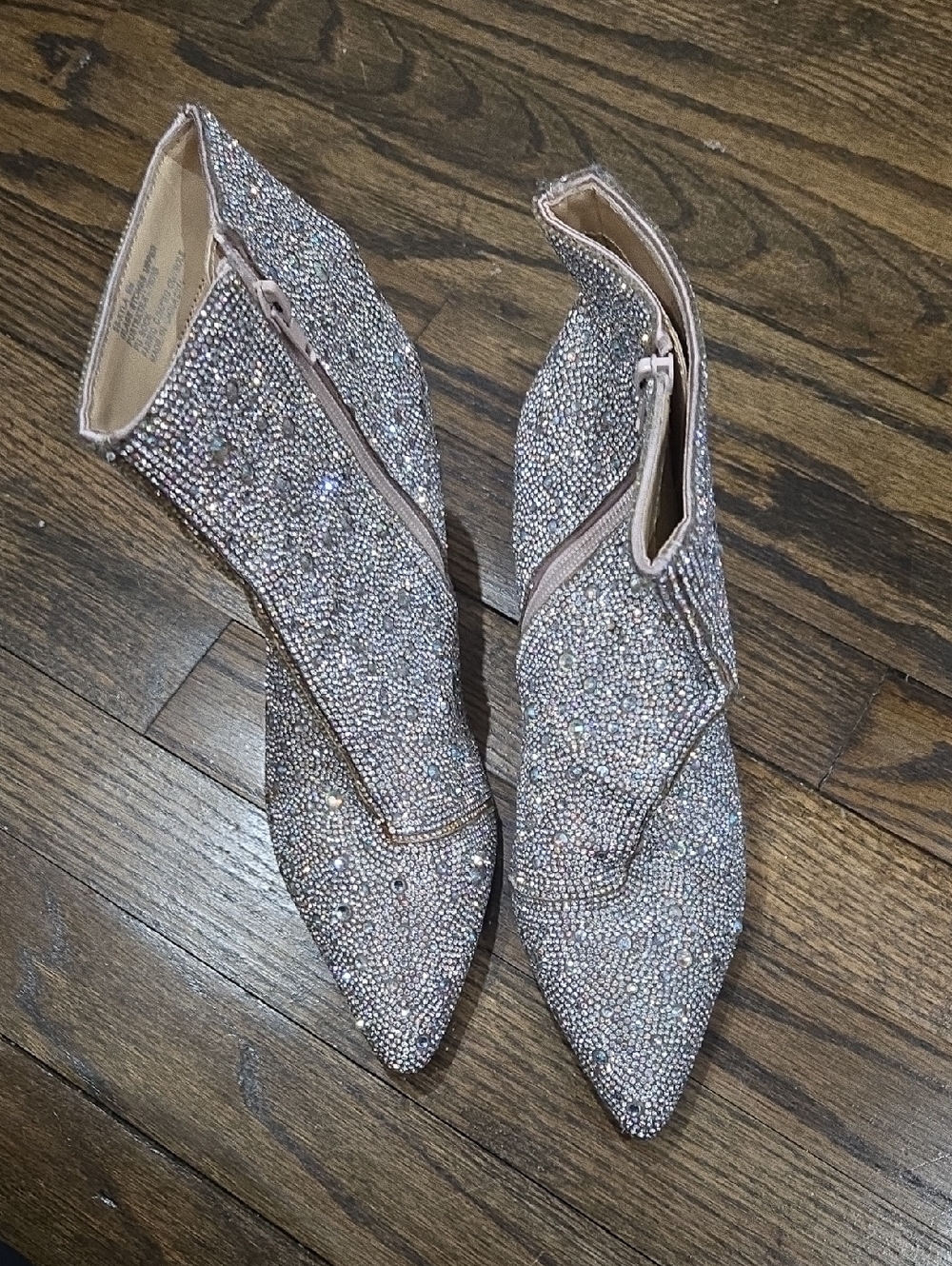 Betsey Johnson Kyla Rhinestone Booties Pointed Toe Size 6 - Picture 2 of 15